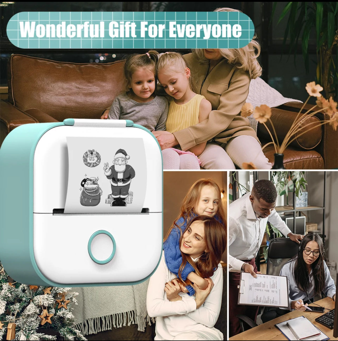 1PC Mini Printer Phomemo T02 Wireless Pocket Thermal Printer Portable Mini Wirelessly BT Connect 203dpi Photo Label Memo List Printing Clearly